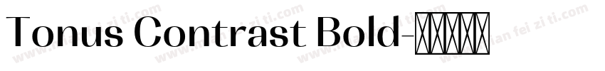 Tonus Contrast Bold字体转换